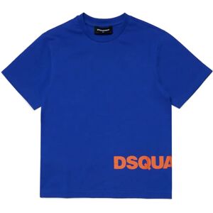 Dsquared2 , Branded T-shirt with contrasting logo ,Blue unisex, Sizes: 16 Y, 12 Y, 14 Y