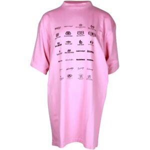 Balenciaga Vintage , Pre-owned Cotton tops ,Pink female, Sizes: L