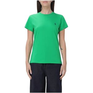 Polo Ralph Lauren , Cotton Jersey Crewneck T-shirt ,Green female, Sizes: L