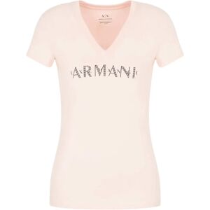 Armani Exchange , Women`s Short Sleeve T-Shirt ,Pink female, Sizes: S