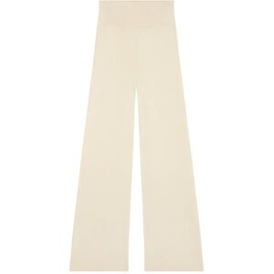 Cortana , Kiiro, ivory silk knit pants ,Beige female, Sizes: XL, M, L