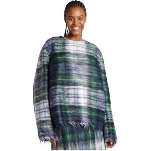 Sofie D'hoore , Checked Mohair Tunic Coat ,Blue female, Sizes: XS