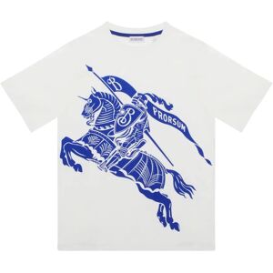 Burberry , White Logo Print T-Shirt ,White unisex, Sizes: 10 Y