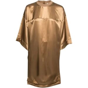 Givenchy Pre-owned , Pre-owned Silk tops ,Brown female, Sizes: M