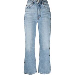 Re/Done , Vintage Flared Jeans with Gemstone Detailing ,Blue female, Sizes: W27, W25, W26, W24