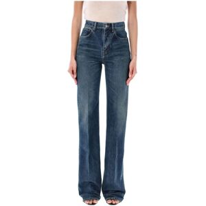 Saint Laurent , High-Waisted Indigo Blue Jeans ,Blue female, Sizes: W28, W25, W26, W27