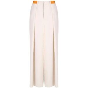 Takaturna , Wide Trousers Light Beige & Orange ,Beige female, Sizes: S, L, M