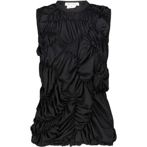 Comme des Garçons , sleeveless t-shirt with gathered front ,Black female, Sizes: XS, M, S