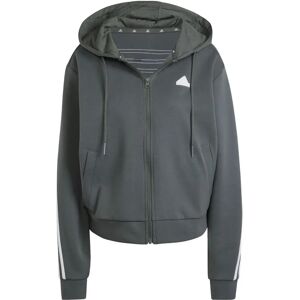 Adidas , Iconic Zip Hoodie for Women ,Gray female, Sizes: M, S, XL, L