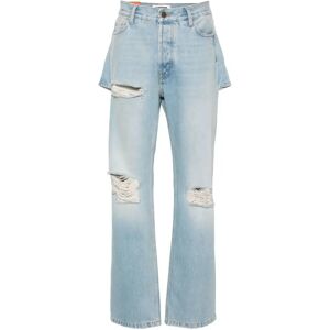 Darkpark , Light Blue Straight Leg Jeans with Ripped Detailing ,Blue female, Sizes: W26