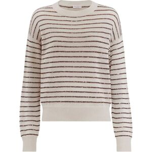 Brunello Cucinelli , Brunello Cucinelli Sweaters Beige ,Multicolor female, Sizes: M, S