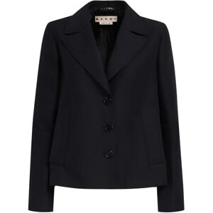 Marni , A-line cady jacket with back pleat ,Black female, Sizes: M, XS