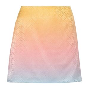 Casablanca , Yellow Gradient Silk Mini Skirt ,Yellow female, Sizes: S