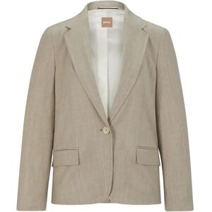 Hugo Boss , Jocalua15 Blazer - Wool Blend, Long Sleeves, Button Closure ,Beige female, Sizes: XS, L