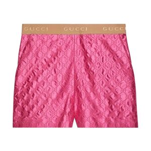 Gucci , Fuchsia Silk Shorts Embroidered ,Pink female, Sizes: 2XS