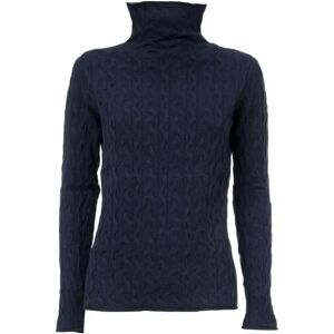 Le Tricot Perugia , High Neck Knit Turtleneck ,Blue female, Sizes: M