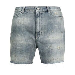 Saint Laurent , Destroyed Denim California Shorts ,Blue female, Sizes: W33, W36