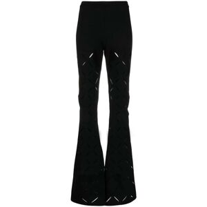 Versace , Black Cut-out Flared Trousers ,Black female, Sizes: XS