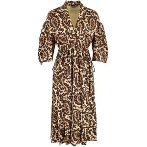 Fendi Vintage , Pre-owned Polyester dresses ,Brown female, Sizes: S