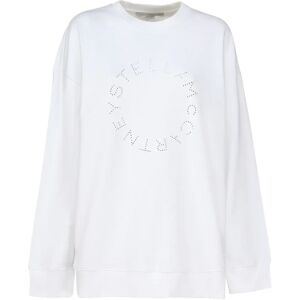 Stella McCartney , Logo Crew Neck White Sweatshirt ,White female, Sizes: S, L, M, XS