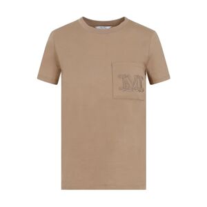Max Mara , Brown Cotton T-shirt Crew Neck ,Brown female, Sizes: XS