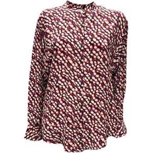 Isabel Marant Étoile , Catchell Blouse in Raspberry Pink/Cream/Black Print ,Brown female, Sizes: M