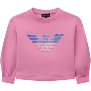 Armani , Cropped Crewneck Sweatshirt ,Pink female, Sizes: 8 Y