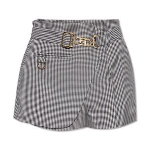 Fendi , Baguette Belt Shorts ,Gray female, Sizes: S