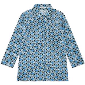 Maliparmi , Swirl Print Jersey Shirt ,Blue female, Sizes: XL, L, M