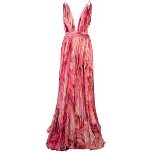 Roberto Cavalli , Pink Plumage Sleeveless Pleated Long Dress ,Pink female, Sizes: XS