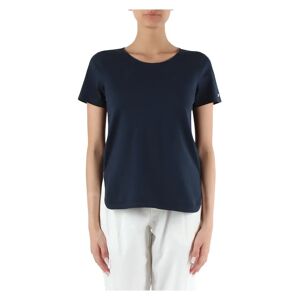 Sun68 , Cotton Jersey and Poplin T-shirt ,Blue female, Sizes: S, L, M