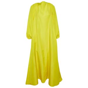 Valentino Vintage , Pre-owned Cotton dresses ,Yellow female, Sizes: M