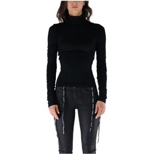 Vetements , Gathered Jersey Crop Top ,Black female, Sizes: S, L, M