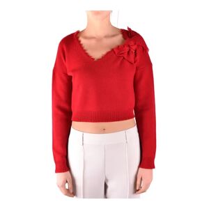RED Valentino , Cropped Casual Sweater ,Red female, Sizes: XS