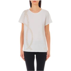 Liu Jo , Studded Cream T-shirts and Polos ,White female, Sizes: XS, 2XS, M, S, L