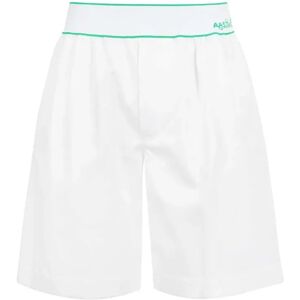 Bottega Veneta , Bottega Veneta Cotton Logo Shorts ,White female, Sizes: S