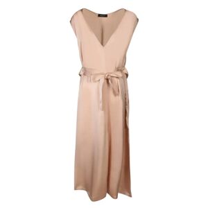 Fabiana Filippi , Elegant V-Neck Sleeveless Dress ,Pink female, Sizes: XS, S