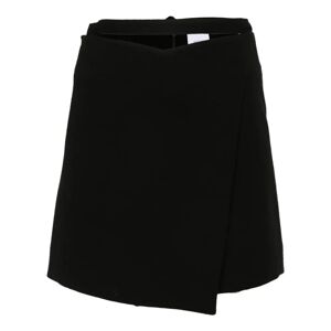 Patou , Black A-Line Wrap Skirt ,Black female, Sizes: S, XS