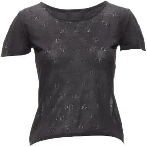 Chanel Vintage , Pre-owned Cotton tops ,Black female, Sizes: M