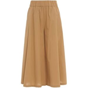 Ottod'Ame , Flared Leg Palazzo Trousers ,Brown female, Sizes: XL, L