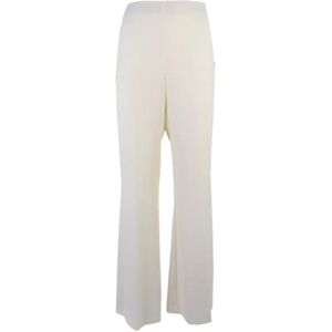 Ottod'Ame , Palazzo Pants in Cream with Side Zipper ,White female, Sizes: S