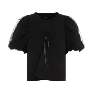 Simone Rocha , Black Bow T-Shirt ,Black female, Sizes: XS