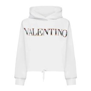 Valentino , Valentino Cotton Logo Sweatshirt ,White female, Sizes: XS, S