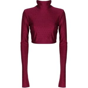 Andamane , Crystal Bordeaux Long Sleeve Top ,Red female, Sizes: XS, S, M