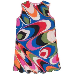 Emilio Pucci , Wave Print Sleeveless Dress ,Multicolor female, Sizes: 8 Y, 13 Y, 12 Y