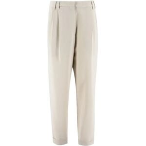 Brunello Cucinelli , Vintage TwistStraight Trousers ,Beige female, Sizes: S