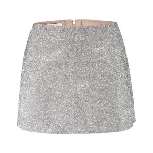Nué , Crystal Mini Skirt ,Gray female, Sizes: S, XS