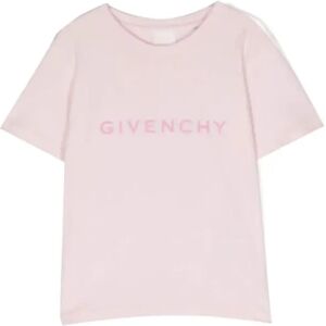 Givenchy , Pink Logo Print T-shirts and Polos ,Pink female, Sizes: 10 Y, 8 Y