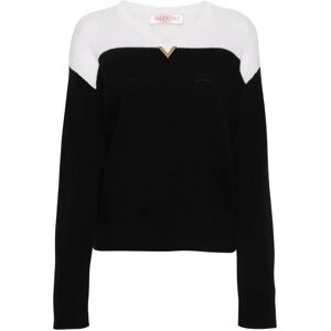 Valentino Garavani , Two-tone sweater ,Black female, Sizes: L