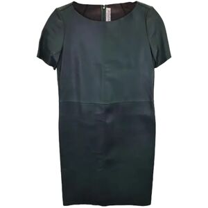 Yves Saint Laurent Vintage , Pre-owned Leather dresses ,Green female, Sizes: M